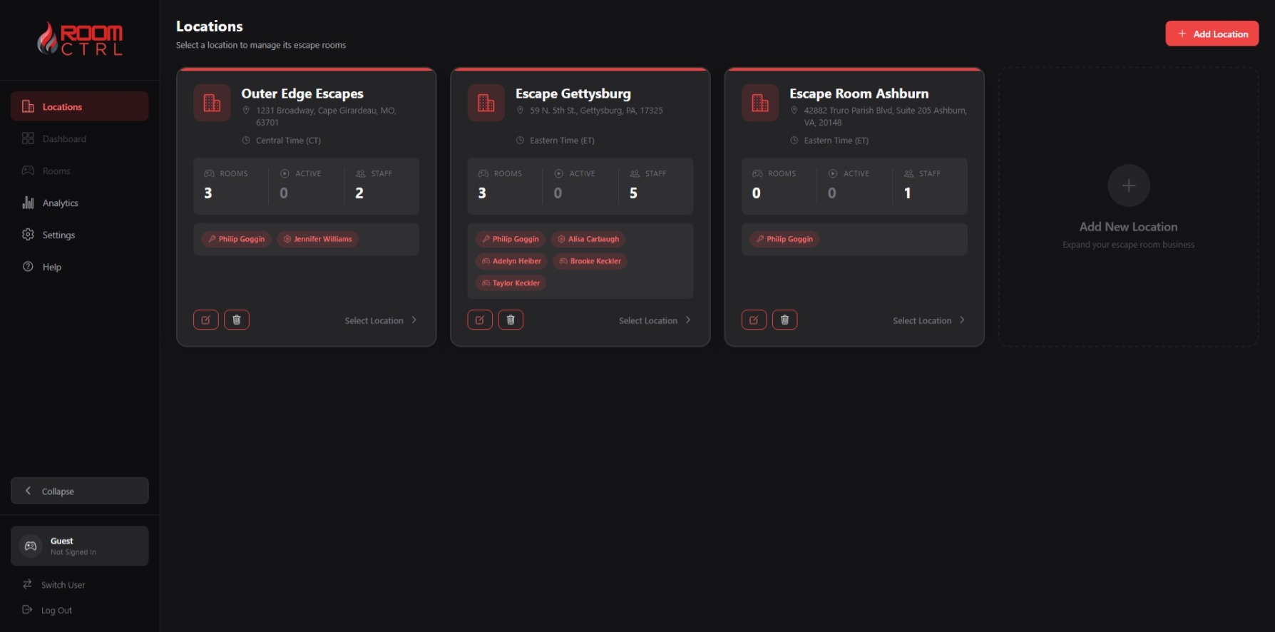 Multi-Location Support