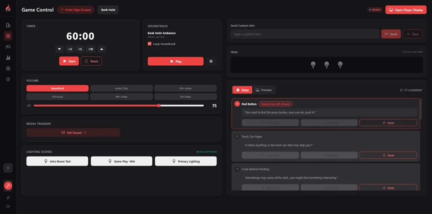 Game Master Dashboard